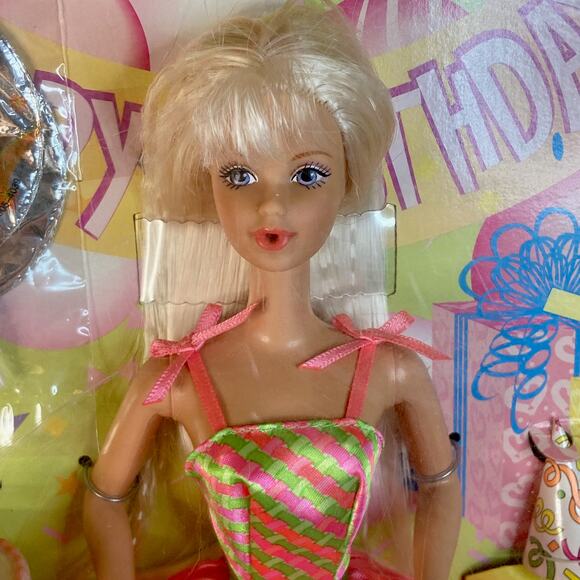 Vintage 90s Mattel Birthday Party Barbie w/Blowing Lips #22905 (1998) NRFB - Picture 2 of 5